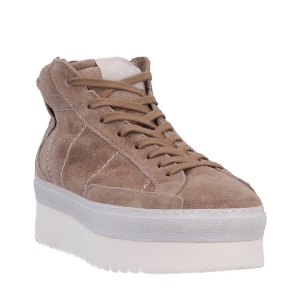 Soya Fish Genuine Leather Hi Top Platform Sneakers
